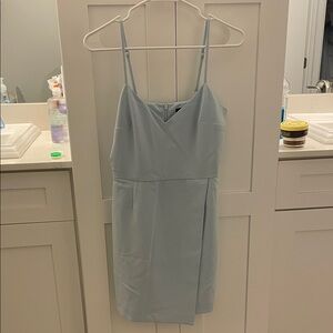 Light Blue Spaghetti Strap Mini Dress French Connection / Wedding Guest Dress